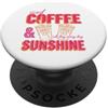 Maglietta Estiva Vacanza Al Mare Sole Re Maglietta Estiva Vacanza Retro Beach Vintage Sun Coffee PopSockets PopGrip Adesivo