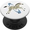 Retro Book Lover Reading Enthusiast Retro Zebra con pagina di libro e scrittura, ideale per i lettori PopSockets PopGrip Adesivo