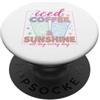 Maglietta Estiva Vacanza Al Mare Sole Re Maglietta Estiva Vacanza Retro Beach Vintage Sun Coffee PopSockets PopGrip Adesivo