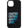 Limited Edition August 1990 Legendary Ye Custodia per iPhone 14 Plus Agosto 1990 Compleanno Anno 1990 Edizione Limitata
