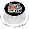 Ten Year Old Robots Double Digits Party Carino 10 ° compleanno robot dieci anni doppie cifre bambini PopSockets PopGrip per MagSafe