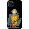 Guitar Lighter Outfit Custodia per iPhone 11 Pro Max Accendino scontroso con fiamme e costume chitarra elettrica