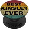 First Names Apparel vintage Style Nome personalizzato Kinsley I love Kinsley Retro stile vintage PopSockets PopGrip Adesivo