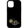 Mermaid Ronnie Custodia per iPhone 12/12 Pro Scheletro rana pescatrice con lampadina incandescente, pesce bioluminescente