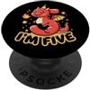 Five Year Old Dragon Birthdays Fantasy P Carino 5° compleanno drago cinque anni bambini ragazzi ragazze PopSockets PopGrip Adesivo