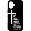 Church Bible Verses for Pastor Clergy Pr Custodia per iPhone 16 Galati 5:22 5 22 Dio Gesù Cristiano Frutta Spirito Amore