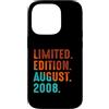 August 2008 Birthday Gift For Year 2008 Custodia per iPhone 14 Pro Edizione Limitata Agosto 2008 Compleanno