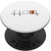 Squirrel Lover Apparel For Men And Women Carino Squirrel Heartbeat ECG Line PopSockets PopGrip Adesivo