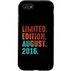 August 2016 Birthday Gift For Year 2016 Custodia per iPhone SE (2020) / 7/8 Edizione Limitata Agosto 2016 Compleanno
