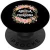 Chingona Familia Creations La Abuela Mas Chingona Acquarello Floreale PopSockets PopGrip Adesivo