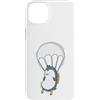 Skydiving fall jump fly tandem parachute Custodia per iPhone 14 Plus Paracadutismo pinguino con paracadute