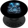 Apex Predator Prints Squali elettrici Ocean Storm Lightning Night PopSockets PopGrip Adesivo