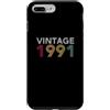 Fraxoweb Custodia per iPhone 7 Plus/8 Plus Vintage 1991 Retro Colore Classico Originale Compleanno