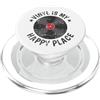 Vinyl record sound carrier music audio R Il vinile è il mio disco in vinile Happy Place PopSockets PopGrip per MagSafe
