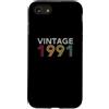 Fraxoweb Custodia per iPhone SE (2020) / 7/8 Vintage 1991 Retro Colore Classico Originale Compleanno