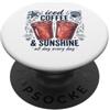 Maglietta Estiva Vacanza Al Mare Sole Re Maglietta Estiva Vacanza Retro Beach Vintage Sun Coffee PopSockets PopGrip Adesivo