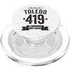 Vintage Area Code Pride Tees 419 Toledo Codice Area Distressed Autentica USA PopSockets PopGrip per MagSafe
