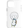 Skydiving fall jump fly tandem parachute Custodia per iPhone 16 Pro Max Paracadutismo pinguino con paracadute