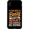 Leadership Humor Quote Co Custodia per iPhone XS Max Non sono prepotente, so solo cosa dovresti fare in modo divertente