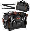 VEVOR Borsa Portautensili 410 mm, 33 Tasche, Organizer Portatile per Attrezzi con Ampia Apertura a Cerniera, Tracolla Regolabile, Base Rigida Resistente all'Acqua, Ideale per Fai da Te e Cantiere