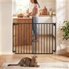 VEVOR Cancelletto di Sicurezza per Bambini, Barriera Larghezza Regolabile da 720 a 1085 mm Altezza 920 mm, Colore Nero, Senza Barra Inferiore, con Kit di Montaggio e Foratura, per Protezione Bambini