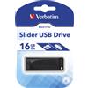 MEMORIA PENDRIVE USB VERBATIM 16GB 98696 SLIDER USB 2.0