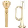 VBESTLIFE Bocchino per tromba 17C, bocchino dorato Bocchino placcato in ottone Accessori per strumenti musicali a tromba accessori da gioco Accessori Per Prestazioni