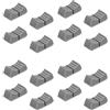 Supertool Manopole Slider fader, 16 pezzi, manopole di ricambio per regolazione del volume della console della chitarra, 24 x 12 x 11 mm (grigio)
