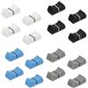 Supertool Manopole Slider Fader, 16 pezzi Fader Caps Mixer Slider Fader manopole di ricambio per console chitarra regolazione volume luminosità, 24 x 12 x 11 mm (4 colori)