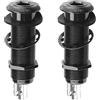 Be In Your Mind 2 prese jack stereo da 6,35 mm con 4 pin per chitarra e basso da 0,6 cm, cilindro, jack per ingresso e uscita, accessori per chitarra, colore: nero rame
