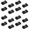 Supertool Manopole Slider Fader, 16 pezzi Fader Caps Mixer Slider Fader Manopole di Ricambio per Console Chitarra Regolazione Volume Luminosità, 24x12x11mm (nero)