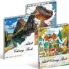 Kalysky Confezione da 3 libri da colorare per adulti, paesaggi per adulti, libri da colorare per alleviare lo stress, 60 disegni consapevoli libri a colori per donne uomini artisti
