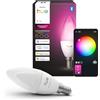 Philips Hue Smart LED Lampadina Design Candela, B39, E14, 1Pz, Lampadine Smart, Illuminazione Spettro Completo 1000K-20000K, 500 lm, Regolazione Ultrafluida, Chromasync, Alexa, Google Home, Apple Home