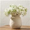 SIDUCAL Vaso da fiori in ceramica rustico | Vaso da fiori decorativo in ceramica da 18 cm per la decorazione della casa | Vaso bohémien con finitura smaltata sabbia per tavolo, soggiorno, bagno,