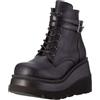 ticticlily Stivaletti Corti Platform Donna Zeppa Sneakers Scarpe Casual Alla Moda Con Plateau Primavera Autunno Comode Scarpe Alte Con Stringata Zip Eleganti Chunky A Nero 36 EU