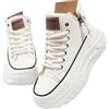 ticticlily Stivali Invernali Donna Sneakers Caldo Scarpe Neve Stivaletti Casual Camminata Stivali Antiscivolo Escursionismo Scarponi A Bianco 36 EU