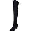 ticticlily Stivali Donna Alti Sopra il Ginocchio Overknee Tacchi Alti A Nero 38 EU
