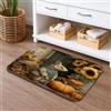 Generic Tappeto da bagno con scoiattolo autunnale, design rustico, antiscivolo, in memory foam, lavabile, per la decorazione del bagno, 50 x 81 cm