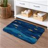 Generic Tappetino da bagno a forma di pesce nautico, ad asciugatura rapida, in stile marino, assorbente, antiscivolo, decorativo, in memory foam, lavabile, per bagno, WC, 40,6 x 61 cm