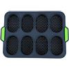 Fdit Mini Pan, Silicone Antiaderente Perforato Pane Francese Stampo Croccante Per Pane Pane Per Hot Dog (Grigio scuro)