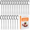 Sovica Cucchiaini da Dolce Acciaio Inox 18/0 - Set Cucchiai da Dessert con Finitura Lucida, Resistenti e Facili da Pulire, Ideali per Gelato, Yogurt, Dolci, Casa, Bar e Ospiti (24 Pezzi)