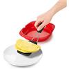 Tuzsocr Padella per omelette per microonde, per omelette, in silicone antiaderente, per omelette e omelette, pieghevole, strumento per omelette, per famiglie, studenti universitari, uffici, lavoratori