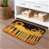 Generic Tappetino da bagno assorbente antiscivolo con motivo girasole, tappeto artistico giallo floreale decorativo per la casa per bagno, WC, doccia, tappetino da cucina autunnale vivace 50 x 81 cm