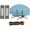 Withtalentto Confezione da 1 kit di accessori di ricambio per aspirapolvere Ecovacs per robot aspirapolvere Deebot N10 Plus con 1 spazzola a rullo principale, 2 spazzole laterali, 2 filtri HEPA, 2