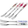 MAGICLULU Forchette da Dessert Acciaio Inossidabile Multifunzionali Set 6 Manico in Ceramica Design Elegante e Portatile, per Frutta e Dolci per