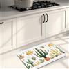 Generic Tappetini da cucina con cactus per pavimento, morbidi tappetini imbottiti e confortevoli, lavabili, antiscivolo, decorativi, per lavelli da cucina, lavanderia e bagno, 40,6 x 61 cm