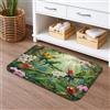 Generic Tappetino da bagno con pappagalli tropicali, ad asciugatura rapida, motivo floreale, assorbente, antiscivolo, decorativo, estivo, lavabile, 50 x 81 cm