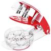 BE-TOOL Strumento per rimuovere noccioli di ciliegia, snocciolatore per olive e ciliegie, dispositivo per la rimozione di datteri con noccioli in acciaio inox e contenitore per succhi di frutta, strumenti per