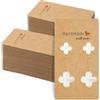 Rundago 200 Pezzi Cartoncini per Orecchini, Porta Orecchini Cartone Cartoncini Handmade, Schede Espositive per Gioielli Carta Orecchino per Orecchini, Borchie - 5x9cm (Marrone)