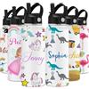 YanNanKe Bottiglia d'acqua personalizzata per bambini adulti con coperchio in paglia 12 18 24 32 40 oz Bottiglie d'acqua personalizzate con nome Bottiglia d'acqua sportiva in acciaio inossidabile